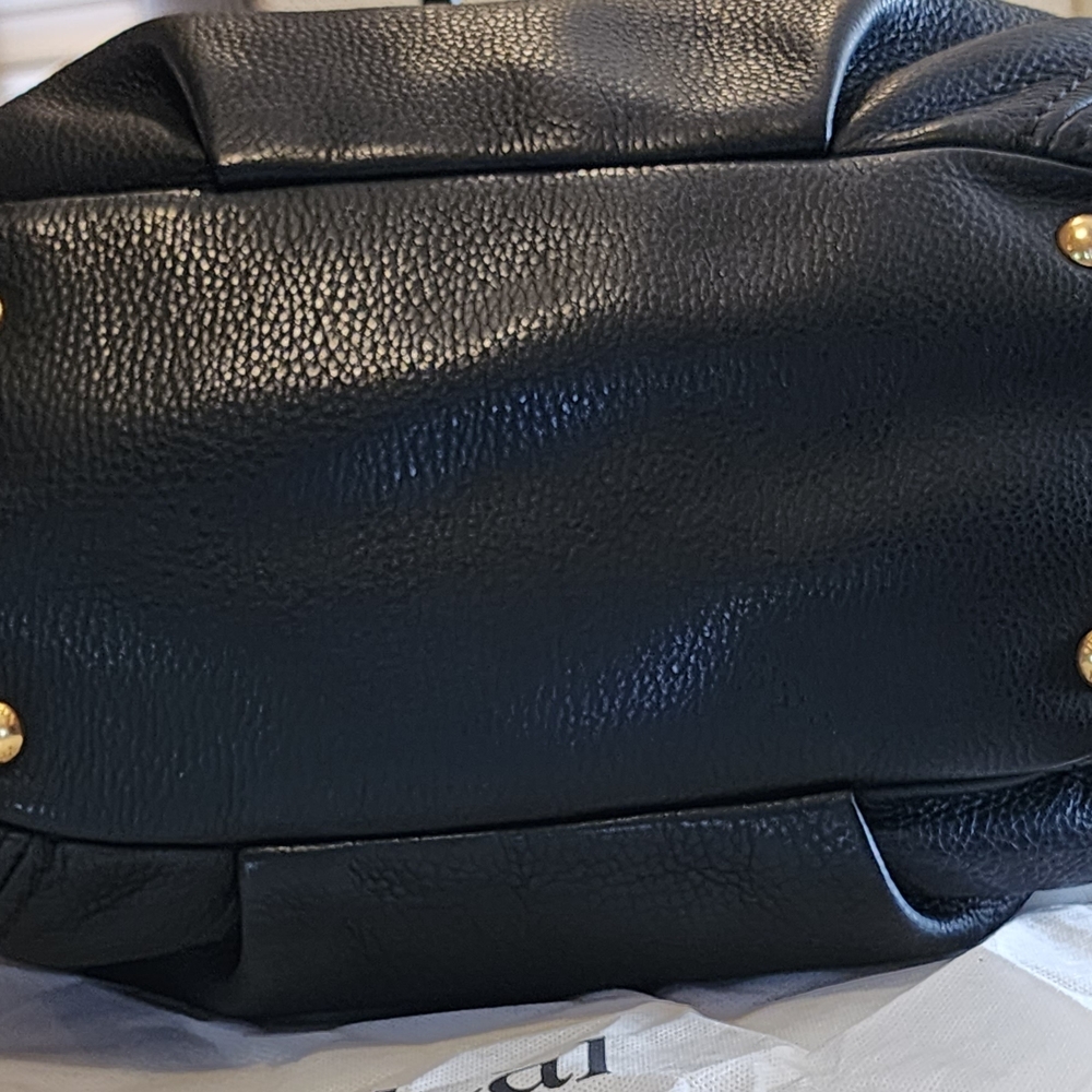 Prada Black Vitello Daino Leather Bag BR4420 Gold Brass Trim Excellent Condition - Picture 8 of 16